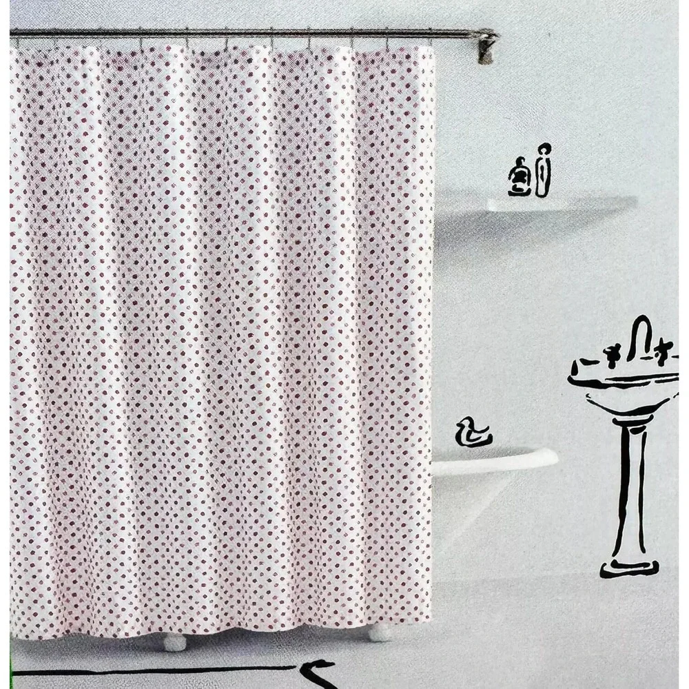 Kate Spade Shower Curtain Unisex 72x72 Fiesta Dots NWT Floral Cotton Modern